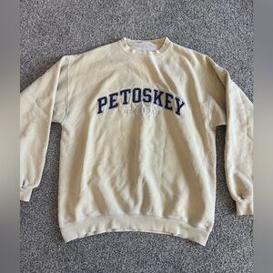 Vintage Embroidered Petoskey Michigan Sweatshirt